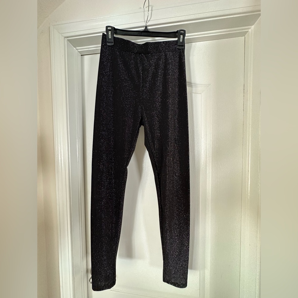 Sparkly black leggings.